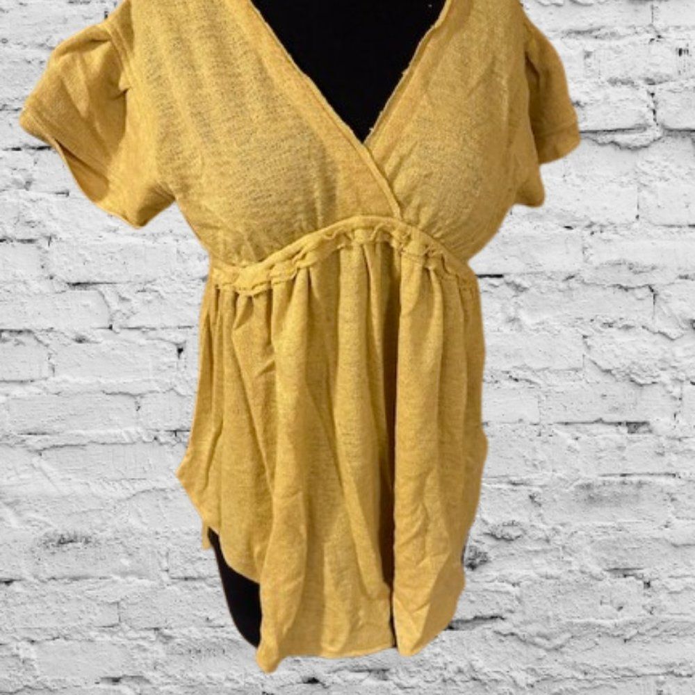 Marigold BabyDoll Top  (2)  4097  NWT Boutique